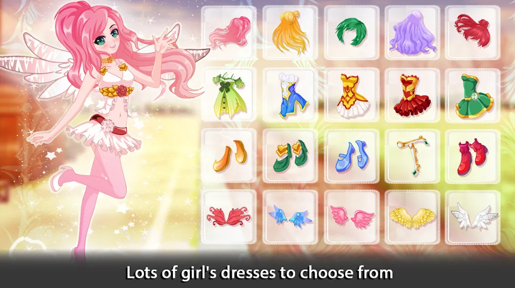 Dress Up Angel Anime Girl Game  [МОД Unlimited Money] Screenshot 1
