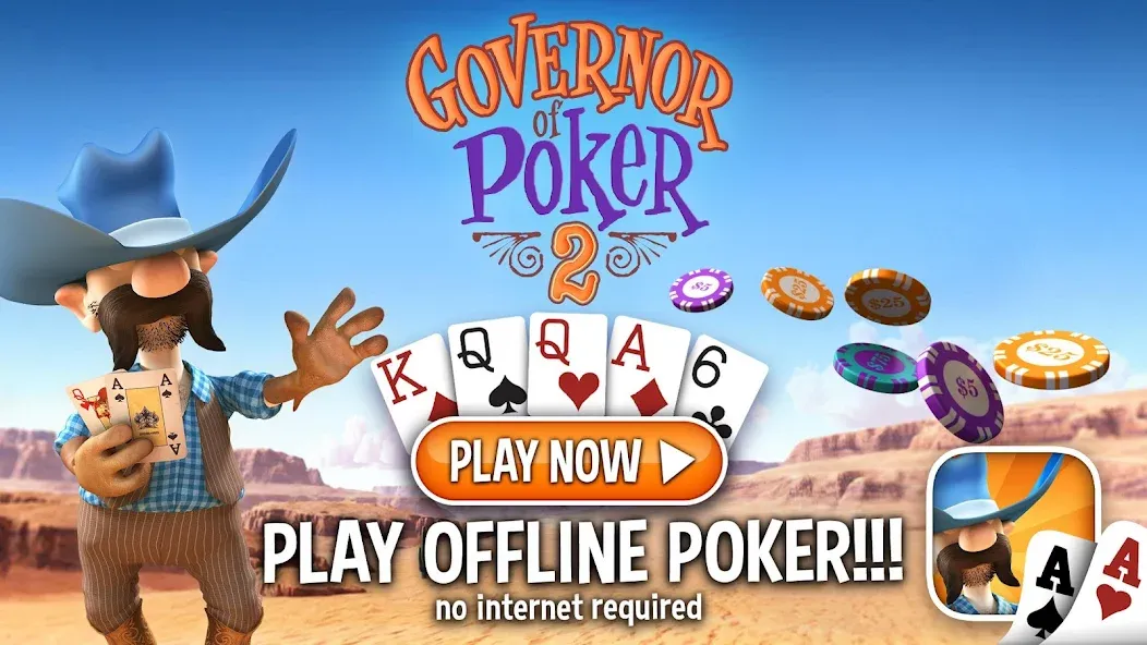 Governor of Poker 2 - Offline  [МОД Бесконечные деньги] Screenshot 1