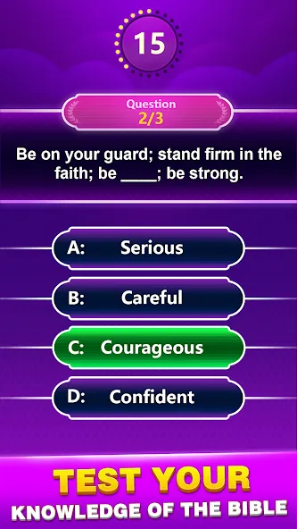 Bible Trivia - Word Quiz Game (Библейская викторина)  [МОД Бесконечные монеты] Screenshot 3
