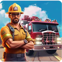 Скачать взломанную Real Firefighter 3D Simulator (Реальный Пожарник 3D Симулятор)  [МОД Меню] - последняя версия apk на Андроид