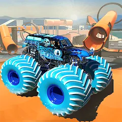 Взломанная Monster Truck Car Game 3d (Монстр Трак Стант)  [МОД Menu] - полная версия apk на Андроид