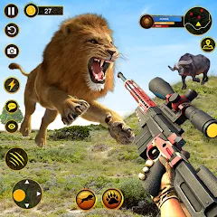 Скачать взломанную Sniper Animal Deer Hunter Game (Снайперские игры на животных)  [МОД Menu] - последняя версия apk на Андроид
