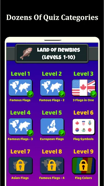 World Flags Quiz Game (Ворлд Флагс Квиз Гейм)  [МОД Много денег] Screenshot 5