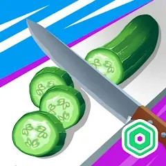Взломанная Super Slices Robux Roblominer (упер Слайсес Робукс Робломайнер)  [МОД Бесконечные монеты] - стабильная версия apk на Андроид