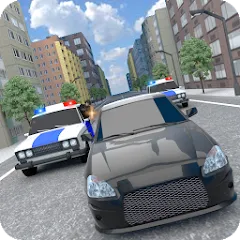 Взломанная Police Car Chase  [МОД Бесконечные деньги] - полная версия apk на Андроид