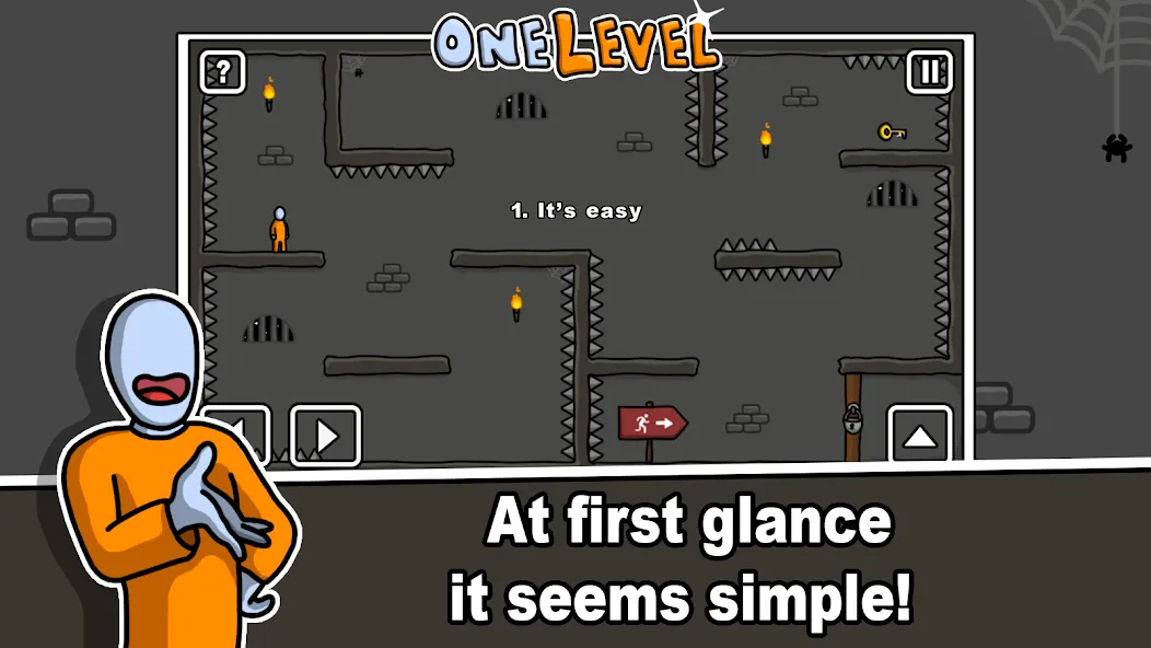 One Level: Stickman Jailbreak (Уан Левел)  [МОД Все открыто] Screenshot 1