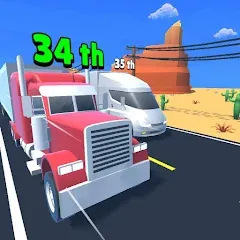 Взломанная Idle Truck Racing : Cybertruck (Айдл Трак Рейсинг)  [МОД Меню] - стабильная версия apk на Андроид