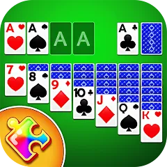 Взломанная Solitaire Puzzle : Card Jigsaw (Солитер головоломка)  [МОД Бесконечные деньги] - полная версия apk на Андроид