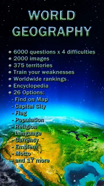 World Geography - Quiz Game  [МОД Много монет] Screenshot 1