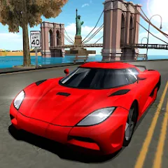 Скачать взлом Car Driving Simulator: NY (Симулятор вождения автомобиля)  [МОД Mega Pack] - стабильная версия apk на Андроид