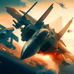 Взломанная Aircraft Strike: Jet Fighter  [МОД Много денег] - стабильная версия apk на Андроид