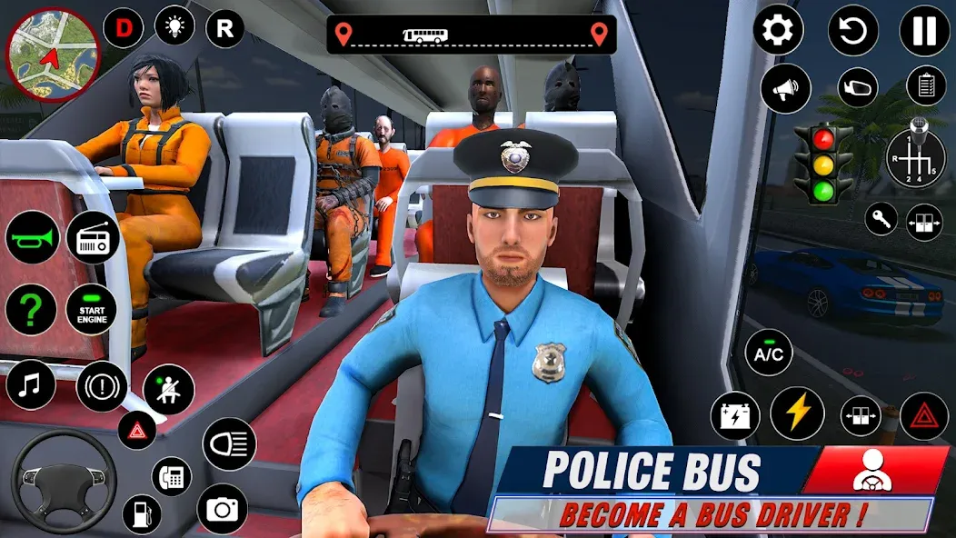 Police Bus Simulator Bus Games  [МОД Menu] Screenshot 3