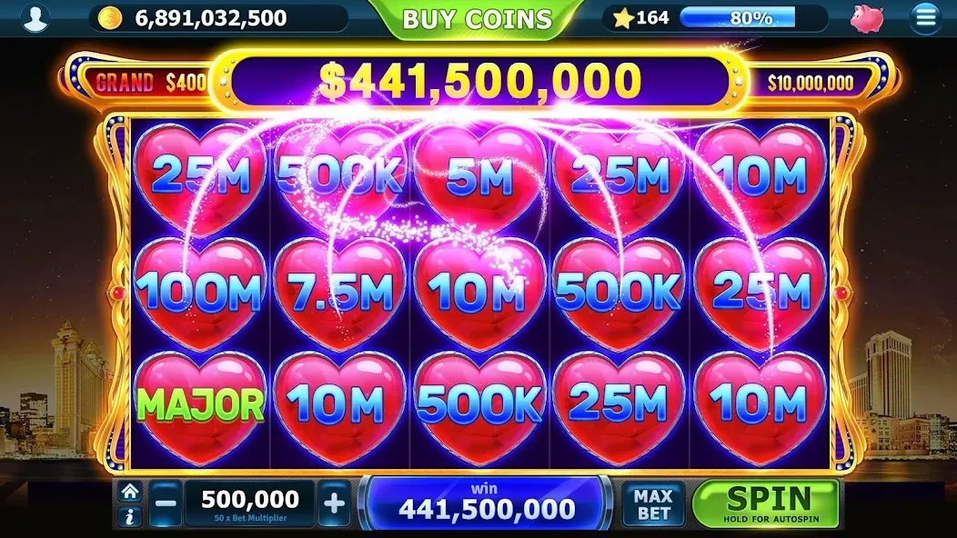 Slots of Vegas (Слоты Вегаса)  [МОД Бесконечные деньги] Screenshot 2