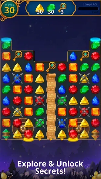 Jewels Magic: Mystery Match3 (Джуэлс Мэджик)  [МОД Много денег] Screenshot 3