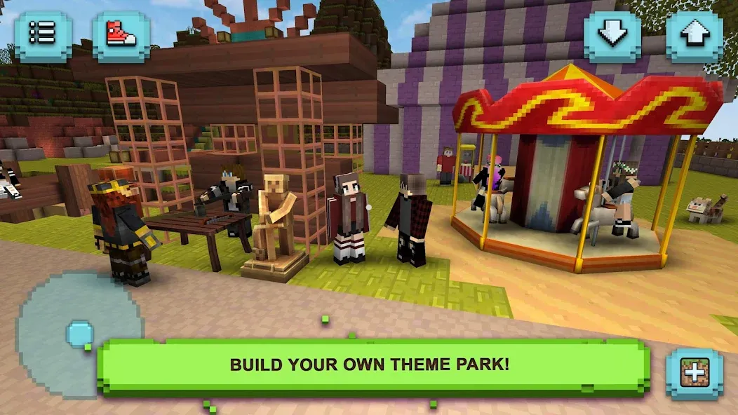 Theme Park Craft: Build & Ride  [МОД Unlocked] Screenshot 2