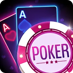 Взломанная Poker Texas Holdem (Покер Техасский Холдем)  [МОД Меню] - полная версия apk на Андроид