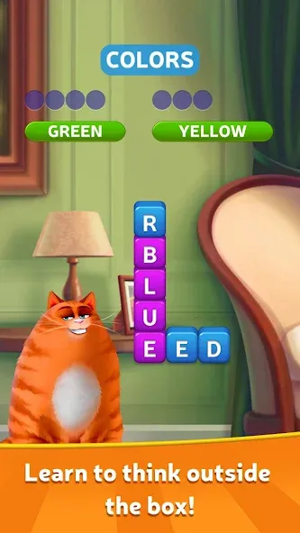 Kitty Scramble: Word Game  [МОД Бесконечные монеты] Screenshot 1