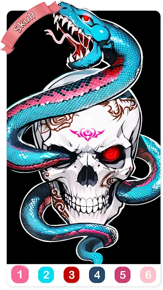 Tattoo Coloring games  [МОД Бесконечные монеты] Screenshot 3