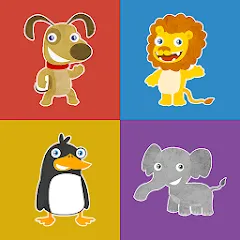 Взломанная Animals memory game for kids  [МОД Unlocked] - последняя версия apk на Андроид