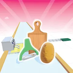 Скачать взломанную Potato Rush (Потейто Раш)  [МОД Бесконечные деньги] - полная версия apk на Андроид