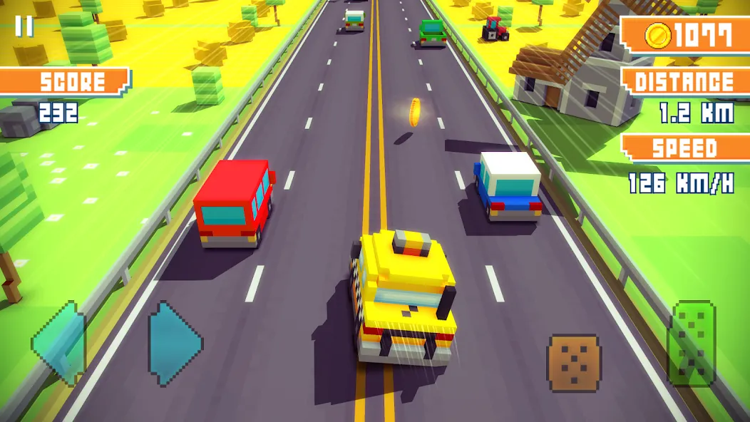 Blocky Highway: Traffic Racing (Блоки Хайвей)  [МОД Бесконечные деньги] Screenshot 5
