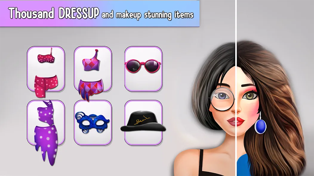 Fashion Stylist Makeup Dressup  [МОД Menu] Screenshot 4