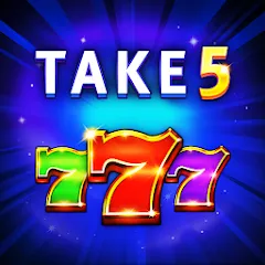 Взлом Take 5 Vegas Casino Slot Games (Тейк 5 Вегас Казино Слот игры)  [МОД Бесконечные монеты] - последняя версия apk на Андроид