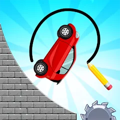 Скачать взломанную Draw 2 Bridge: Draw Save Car (Дроу 2 Бридж)  [МОД Unlocked] - стабильная версия apk на Андроид
