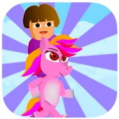 Скачать взломанную Dora Riding Pony Escape Jungle (Дора на Пони Едет из Джунглей)  [МОД Много денег] - стабильная версия apk на Андроид