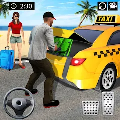 Скачать взломанную Taxi Simulator 3d Taxi Sim  [МОД Unlocked] - полная версия apk на Андроид
