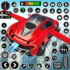 Скачать взломанную Flying Car Robot Shooting Game  [МОД Меню] - полная версия apk на Андроид