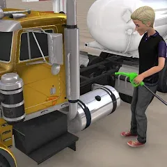 Скачать взломанную Euro Truck Gas Station Games  [МОД Все открыто] - стабильная версия apk на Андроид