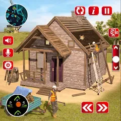 Скачать взлом Wood House Construction Game  [МОД Много монет] - последняя версия apk на Андроид