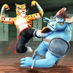 Скачать взломанную Kung Fu Animal: Fighting Games (Кунгфу животное)  [МОД Много денег] - последняя версия apk на Андроид