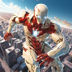 Взломанная Super hero Flying iron jet man  [МОД Menu] - последняя версия apk на Андроид
