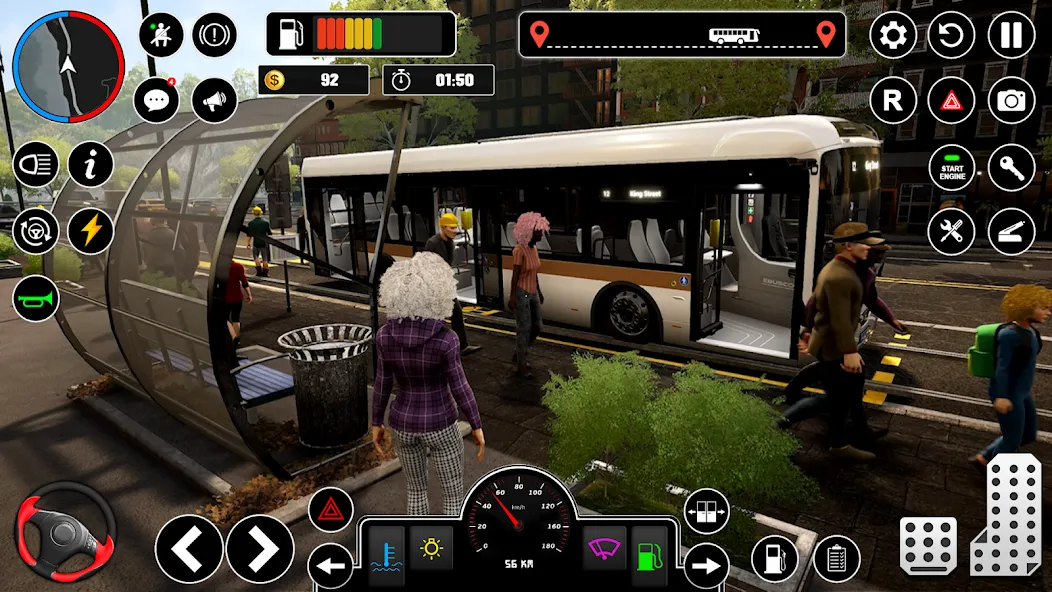 Bus Simulator : 3D Bus Games (Бас Драйвинг Симулятор ПВП Игра)  [МОД Много денег] Screenshot 3