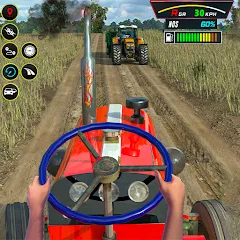 Скачать взломанную Farming Tractor Game Simulator (Фарминг Трактор Игра Симулятор)  [МОД Много денег] - полная версия apk на Андроид