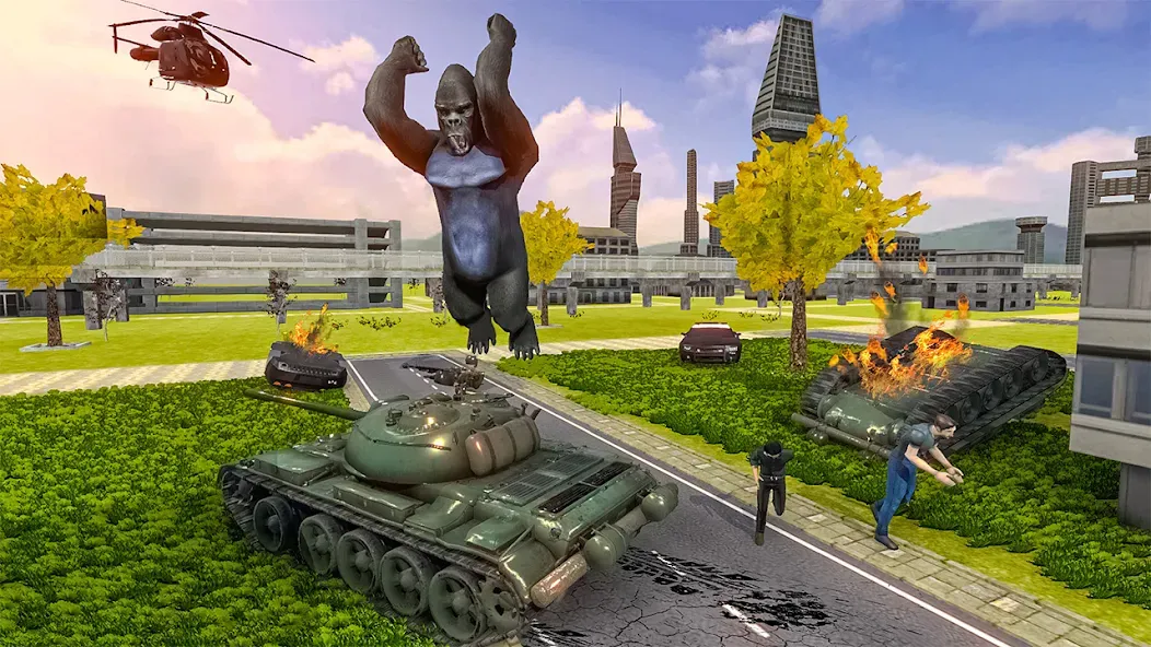 Gorilla Smash City Escape Jail  [МОД Много монет] Screenshot 1