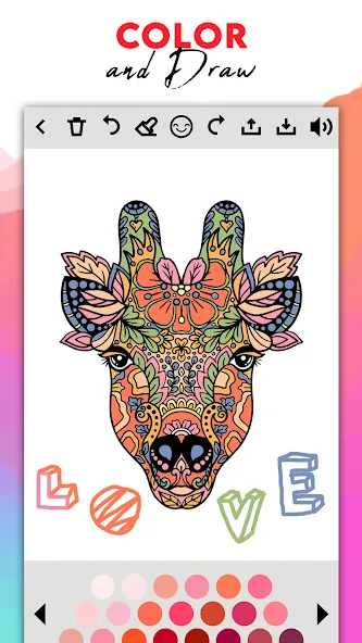Coloring for adults offline  [МОД Бесконечные монеты] Screenshot 3