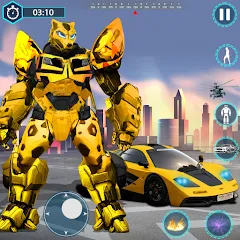 Взломанная Flying Robot Transforming Game  [МОД Menu] - полная версия apk на Андроид