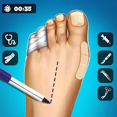 Скачать взломанную Hospital Surgeon: Doctor Game  [МОД Бесконечные деньги] - полная версия apk на Андроид
