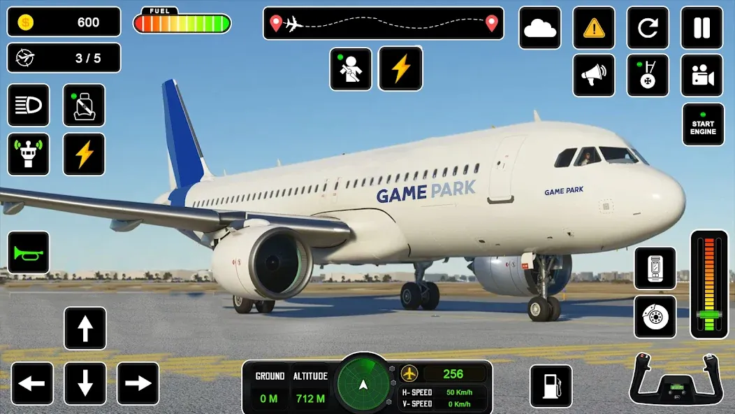 Pilot Simulator: Airplane Game  [МОД Бесконечные монеты] Screenshot 1