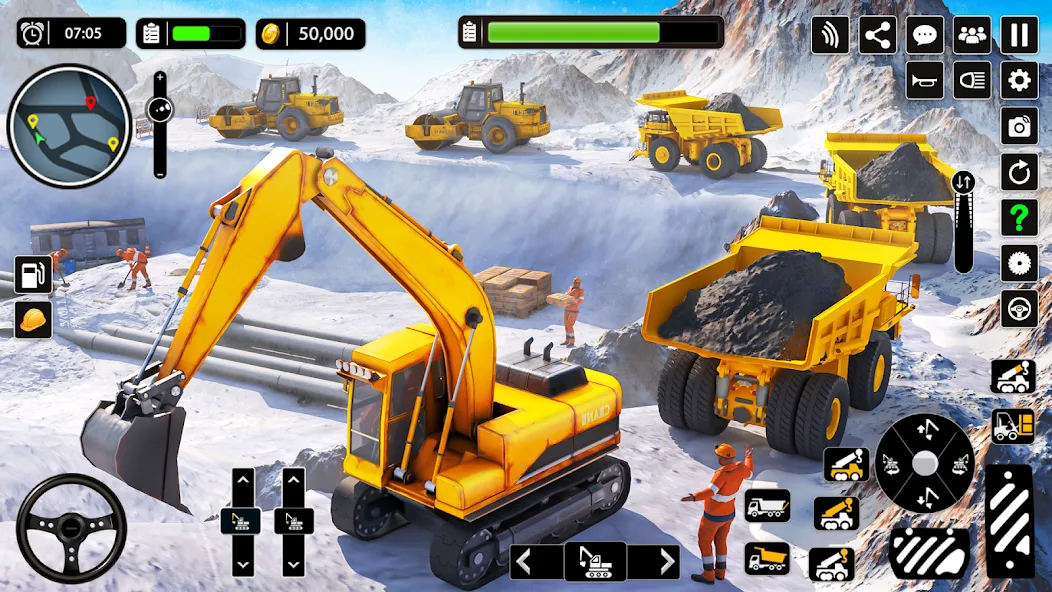 Snow Offroad Construction Game  [МОД Unlimited Money] Screenshot 2