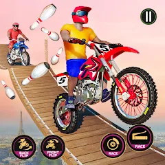Взломанная Motor Bike Stunt Racing Games (Мотор Байк Стант Гонки Игры)  [МОД Меню] - последняя версия apk на Андроид