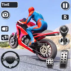 Скачать взломанную Spider Bike Stunt 3D Mega Ramp  [МОД Меню] - стабильная версия apk на Андроид
