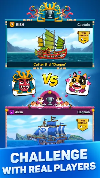 Pirates & Puzzles：Ship Battles  [МОД Unlocked] Screenshot 4