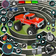 Взломанная Monster Truck Maze Puzzle Game  [МОД Бесконечные деньги] - стабильная версия apk на Андроид