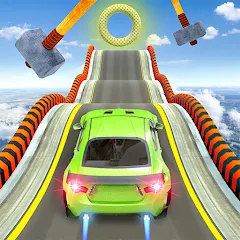 Взломанная Mega Ramp Car Stunts Race Game  [МОД Mega Pack] - стабильная версия apk на Андроид