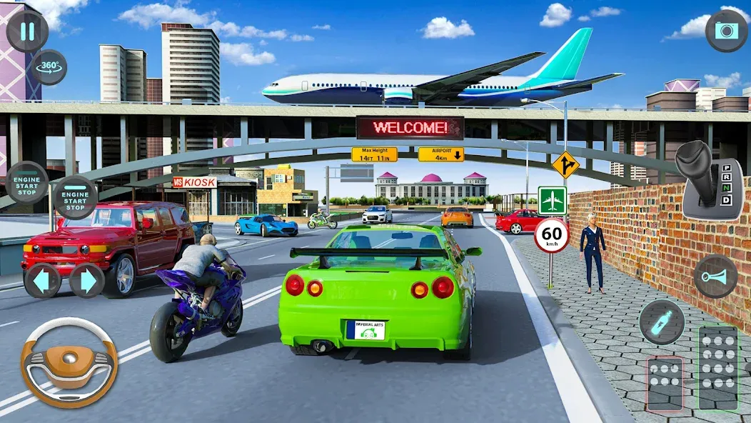 Modern Car Driving School Game  [МОД Меню] Screenshot 1