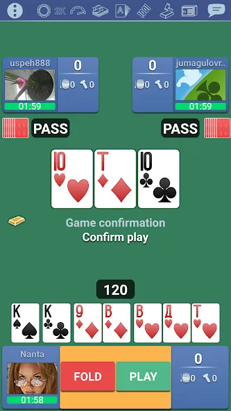 Thousand 1000 Online card game  [МОД Бесконечные деньги] Screenshot 1